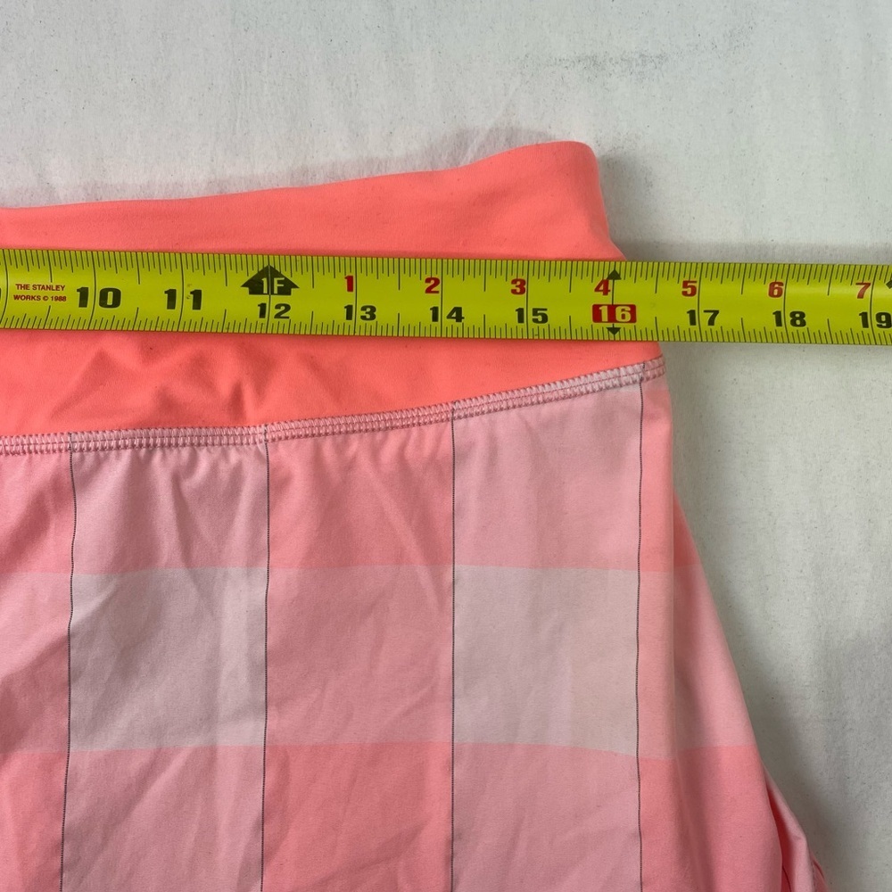 Lululemon Women’s Pace Setter Run Skort Pink White Gingham Size 8 - Picture 2 of 7